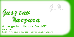 gusztav maczura business card